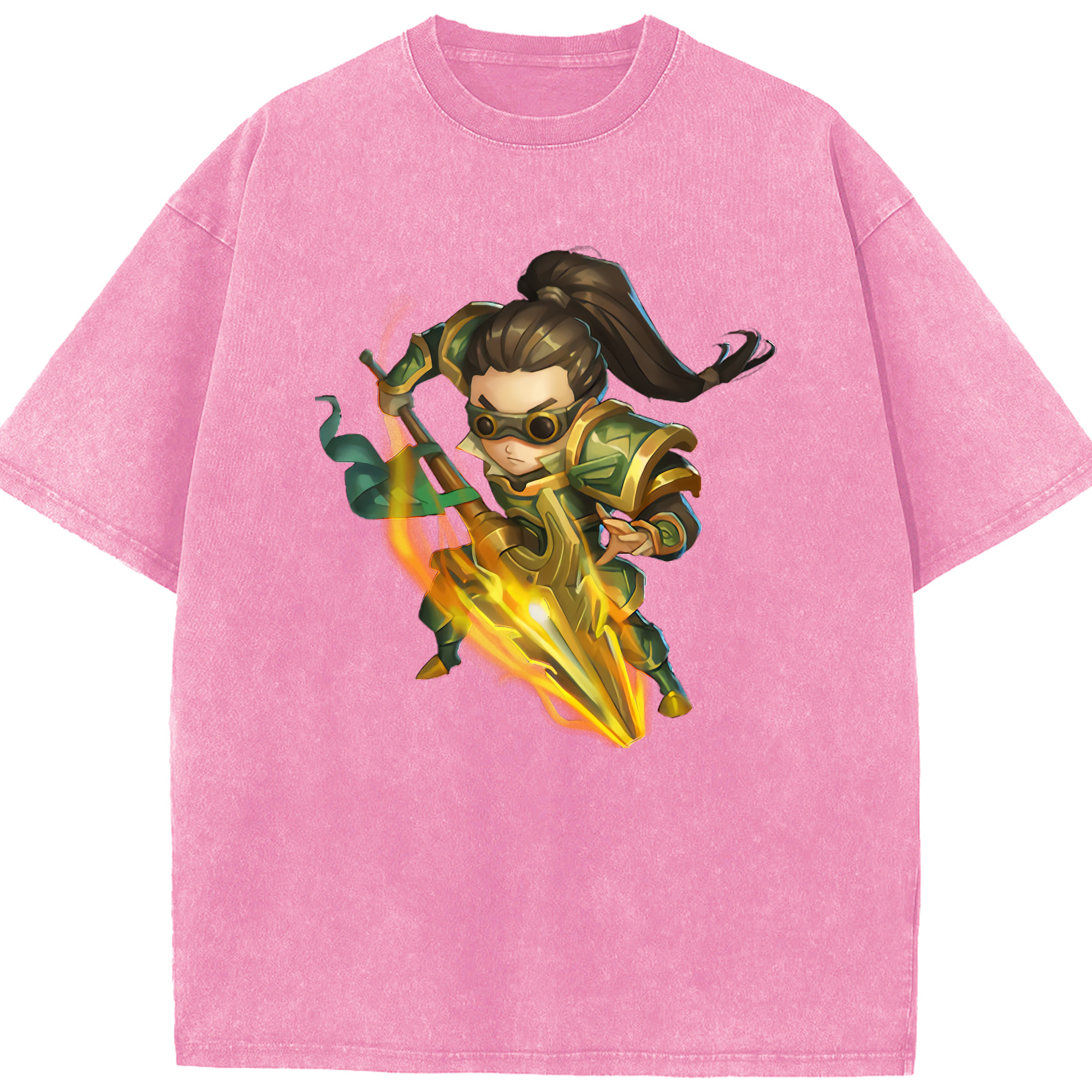 リーグ・オブ・レジェンド League of Legends LOL 綿100% ヴィンテージ風 半袖Tシャツ（フロントプリント）